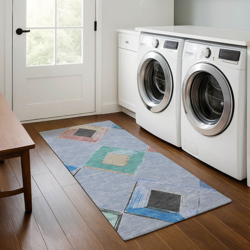Premium Machine Washable Ansley Geometric Rug, Runner 2'3" x 7'6"