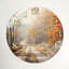 "Autumn Path", horloge murale en verre-293284059