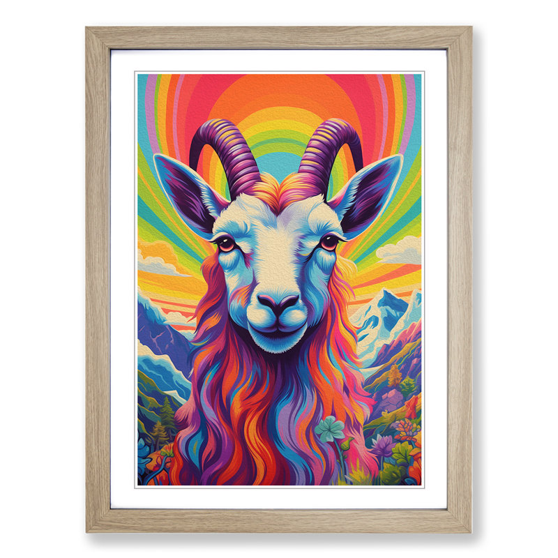 Goat Colour Field No.2 - Framed Print
