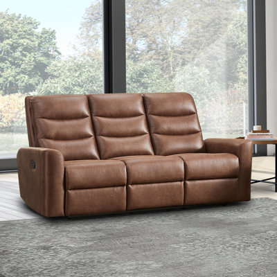 Aldah 80.5'' Upholstered Reclining Sofa
