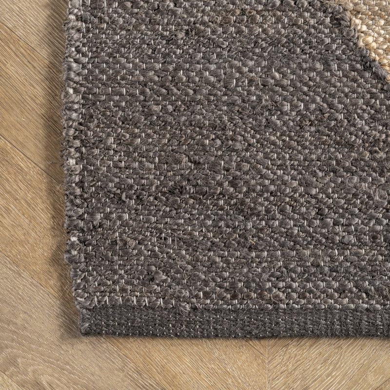 Tapis beige / brun crocheté à la main Lowman, Rectangle de 5 pi x 8 pi