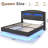 Floating Bed Frame With Hidden Storage Headboard, Floating Led Bed Frame With Charging Station, Upholstered Leather Platform Bed With Storage-1661014589