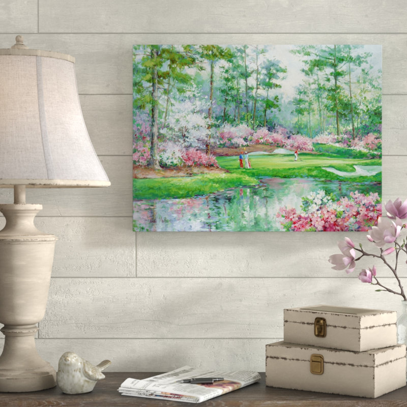 «On the green» par Barbara Mock, reproduction sur toile, H 14 po x l 19 po x P 2 po