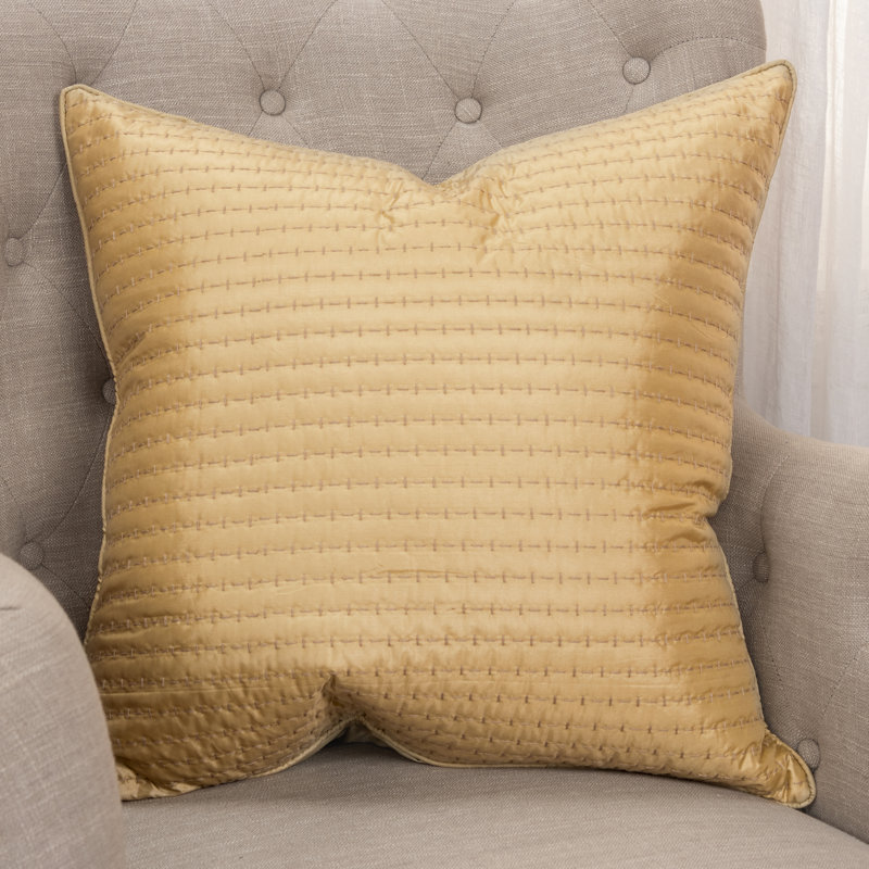 Square Pillow Cover and Insert, Gold