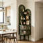 Armoire de coin en bois massif vert