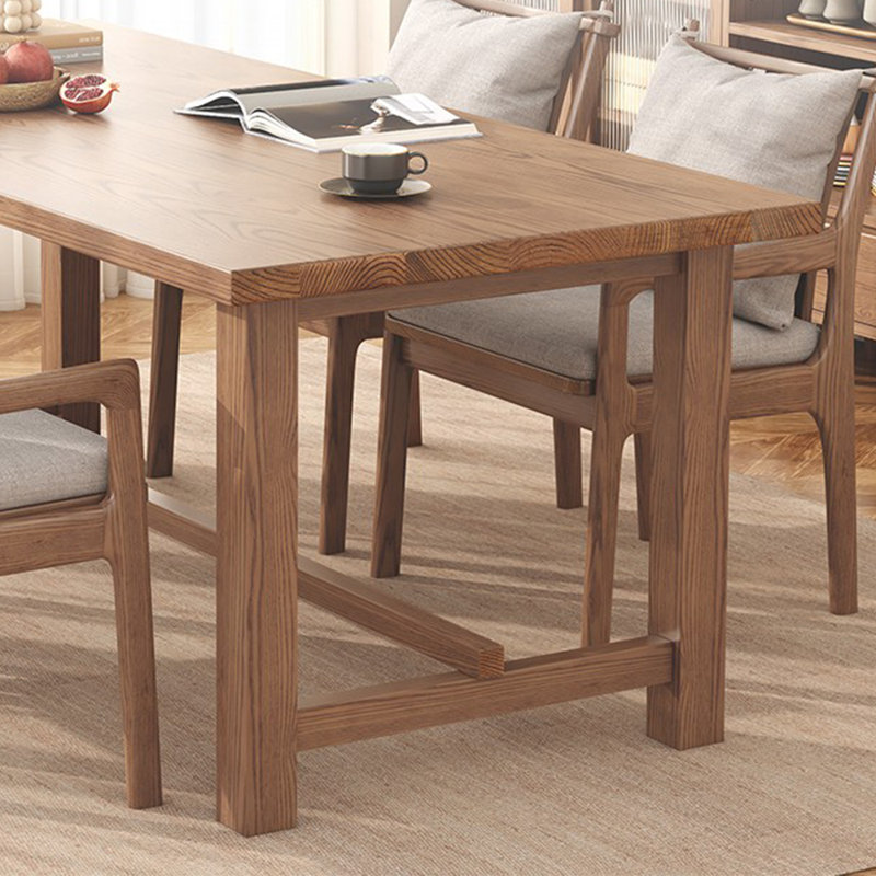 Ensemble de table à manger en bois massif de style nordique., H 29,5 po x L 94,4 po x l 35,4 po