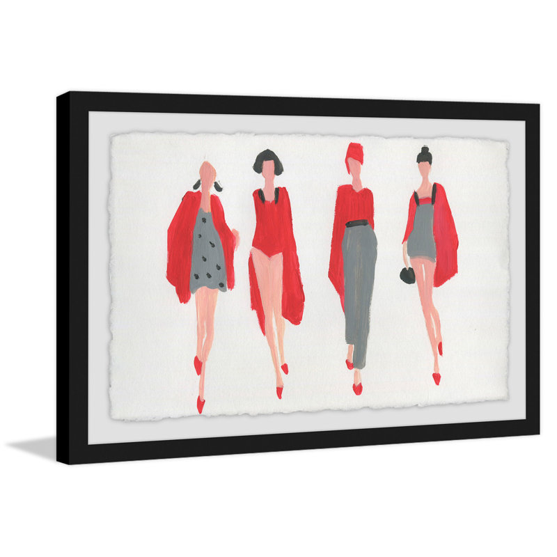 Obsession rouge - cadre photo, reproduction d'art, 16 po x 24 po