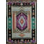 Tapis kilim en laine accrocheur 8 x 10 aux couleurs riches et contrastées