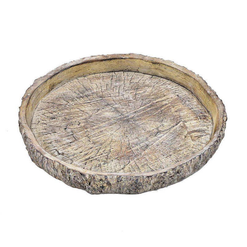 Concrete / Cement Tabletop Dish, 1.6" H x 13" W x 13" D