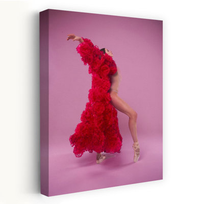 «Vibrant Fuchsia Dancer Elegant Modern Vibrant», reproduction d'art murale