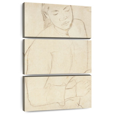 Leisha, femme tahitienne assise en rapport avec la peinture de la rêverie