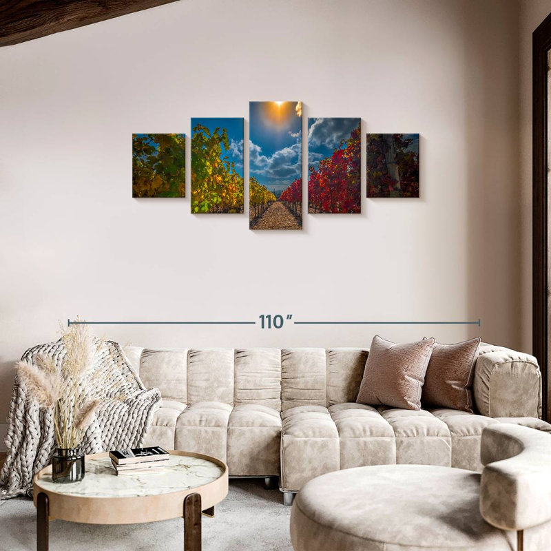 Vineyard, 34" H x 74" W