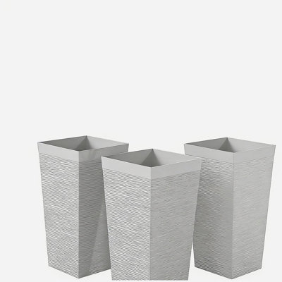 Stackable Tapered Planters,Set of 3 Outdoor Planters