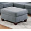 Canapé modulaire moderne en lin gris 6 pièces avec chaises en L