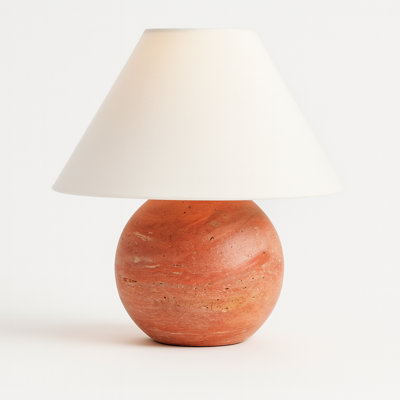Chemise Travertine Table Lamp