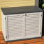 Unité de rangement en plastique verrouillable horizontale extérieure 28 pi. Cu. Pour terrasse de jardin avec couvercle scellé pour arroser les pieds cubes