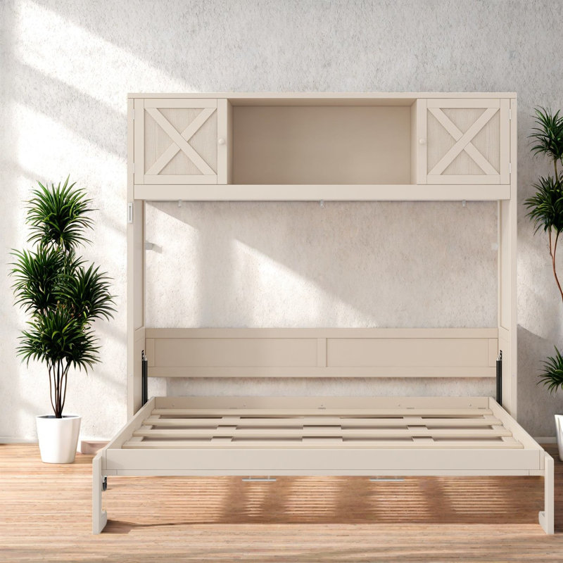 Rangement de lits escamotables, ferme en bois aggloméré rustique pour petite maison