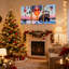 Ensemble de 3 reproductions d'art sur toile de Noël avec montgolfière en hiver-108007551