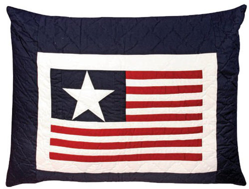Mattingly Rectangular Cushion, Red/Navy/Off White