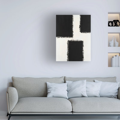 Ebern Designs Michael Willett Monochrome Fields III Canvas Wall Art