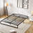 Metal Platform Bed Frame with Arch Design, Heavy Duty Strong Support Slats, Black-1756721136-1756720910