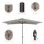 Parasol de marché solaire à DEL 10 po x 6,5 po Wylde-1412424780