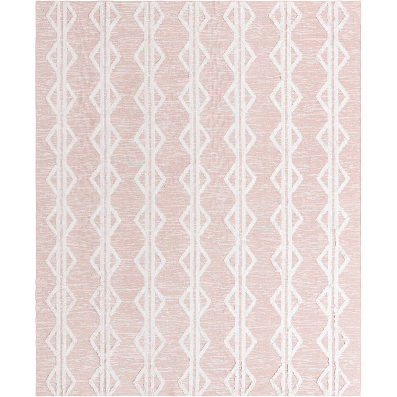 Dudziak Cotton Striped Indoor Rug, Rectangle 9'10" x 12'