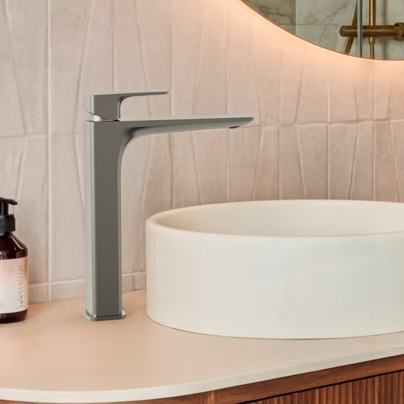 Robinet de lavabo de salle de bain à un trou, robinet de lavabo de salle de bain à poignée simple avec ensemble de drain