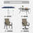 7pcs Patio Dining Outdoor Table Set With Umbrella-1055249540