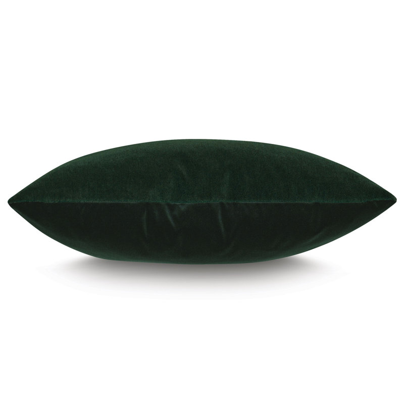 Coussin décoratif en émeraude Brahms Alpaca, Carré 24 po, Émeraude