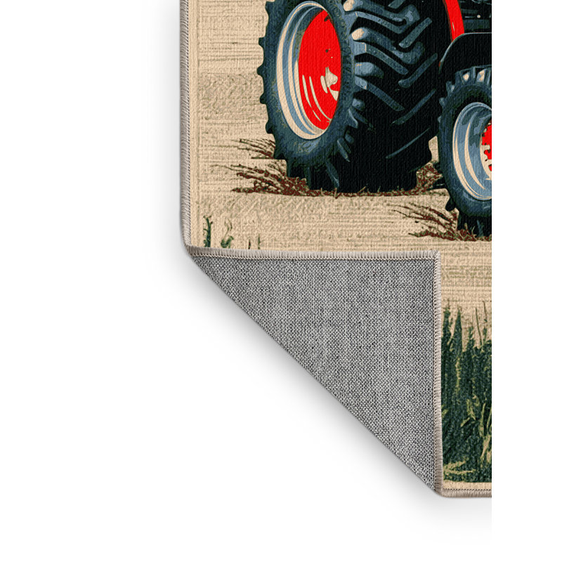 Tapis de transport brun lavable à la machine, Carré 4 pi