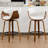 Modern Upholstered Swivel 26'' Counter Stools, Wood Kitchen Island Stools with Footrest-122289454-119858579