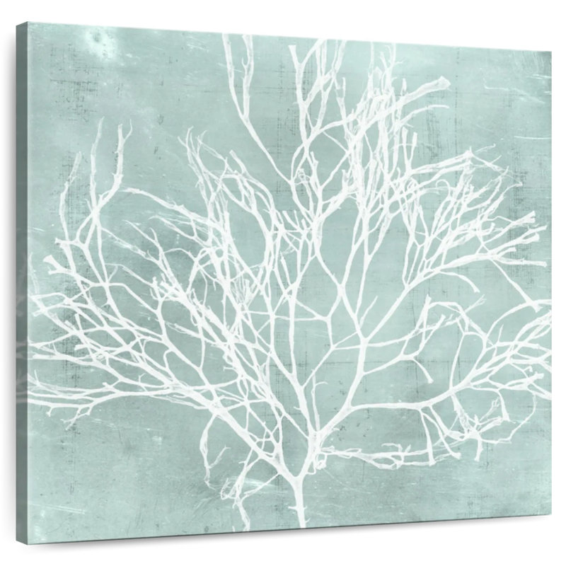Algue Brampt sur turquoise II, H 10 po x l 10 po