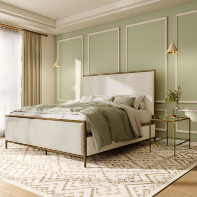 Lalia Modern Hammered Metal 2-Piece Bedroom Set