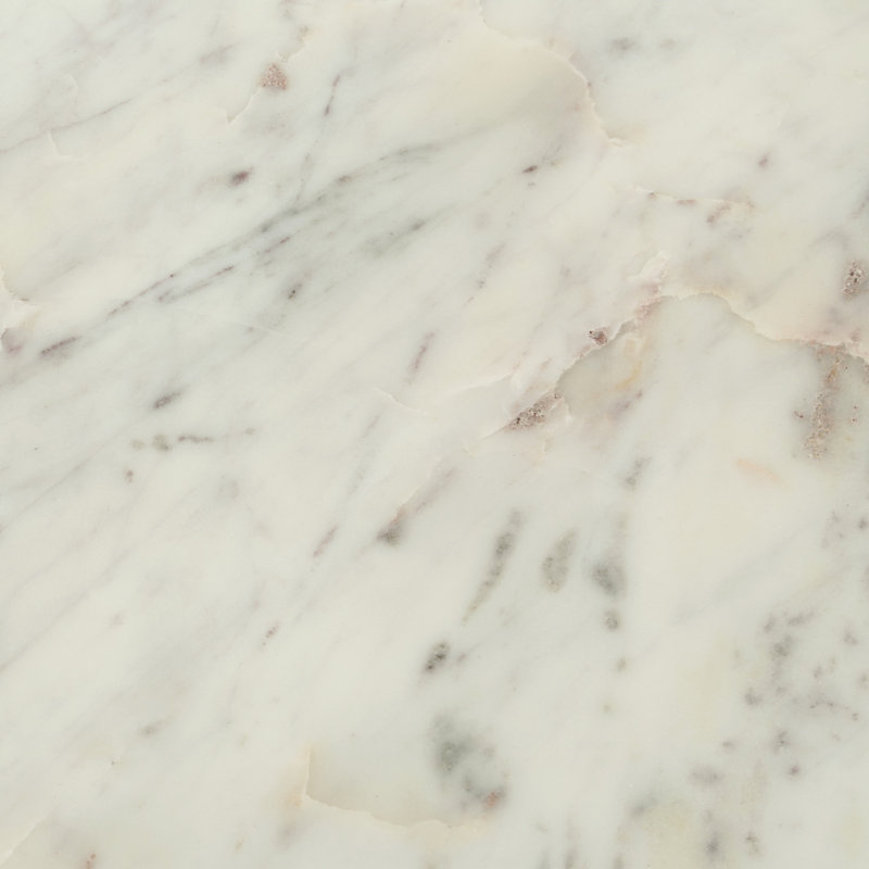 Table de bout carrée en marbre avec base en acier inoxydable
