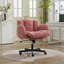 Chaise de bureau pivotante en chenille moderne, chaise de travail réglable en hauteur avec accoudoirs convertibles multi-positions, chaise de bureau double rembourrée confortable pour la maison, le bureau, la coiffeuse et le salon-133711899