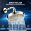 Pommeau de douche – Finition or luxueuse, pommeau de douche effet pluie de 15 cm avec 90 buses anti-obstruction haute pression, angle réglable, installation sans outil en 1 minute-135861697