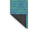 Tapis bleu/vert tissé à la machine-1345834702