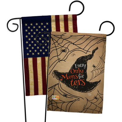 Drapeau de jardin en polyester 2 côtés 1 pi 5 po x 1 pi