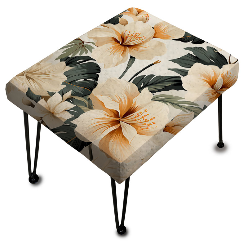 Tranquil Retreat Tropical Motif I - Repose-pieds rectangulaire Tropical