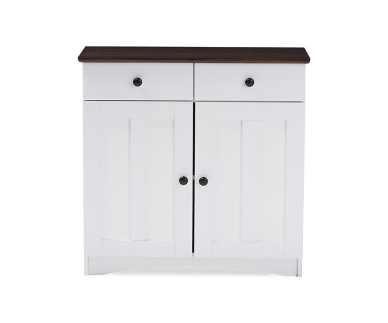 White and Wenge Cabinet, 30.42" H