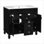 Meuble-lavabo 36 po avec lavabo supérieur, armoire de rangement moderne avec 2 portes à fermeture douce et 2 tiroirs, meuble-lavabo simple-121018287
