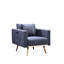 Ensemble de salon en lin gris foncé avec caractéristiques de poche, chaise, 5 coussins pour magazines