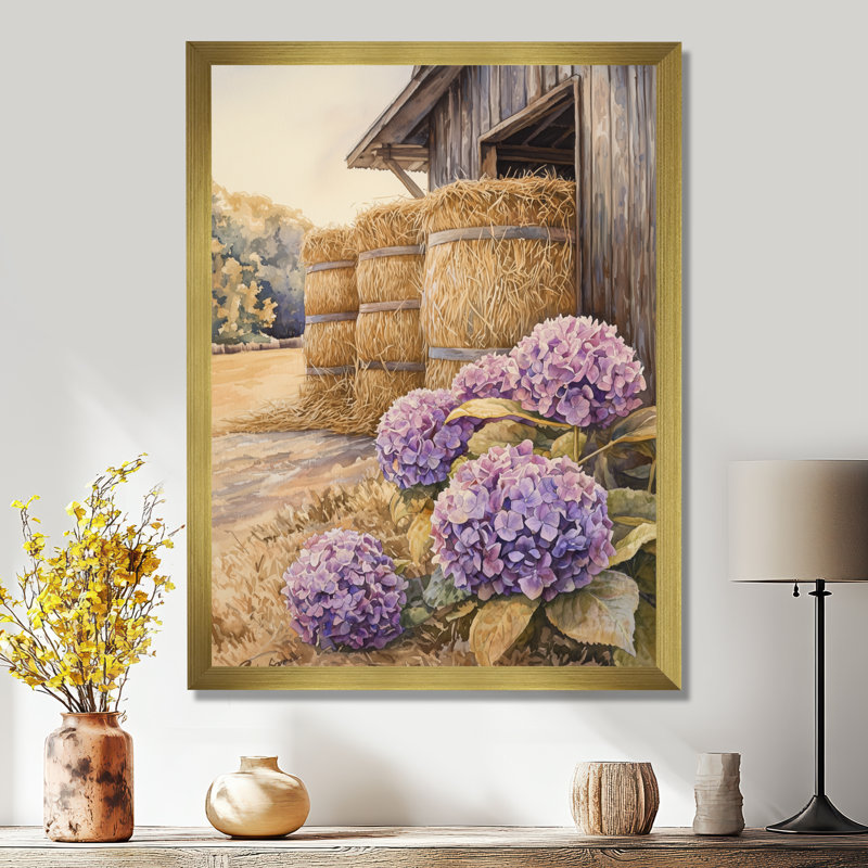 Isairis - Floral Wall Art Prints, 40" H x 30" W, Single Picture Framed Print, Gold