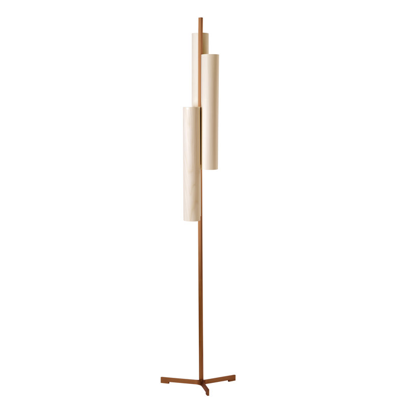 Black Note LED Floor Lamp, Ivory White, Gold