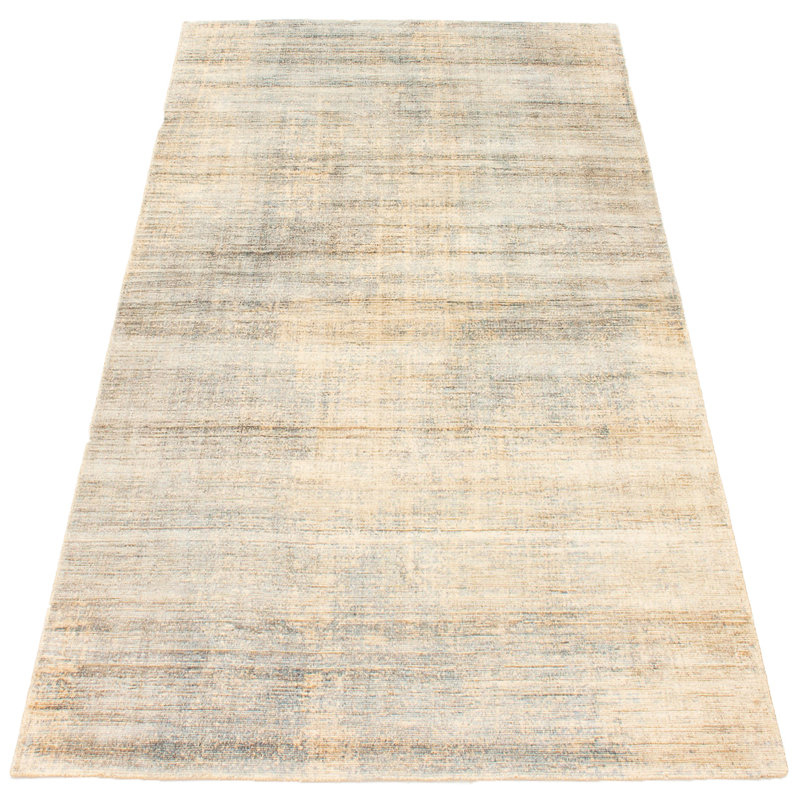 Tapis zone de viscose 4 pi 11 po x 7 pi 4 po one-of-kind main-noué la 2010 light kaki Suazo