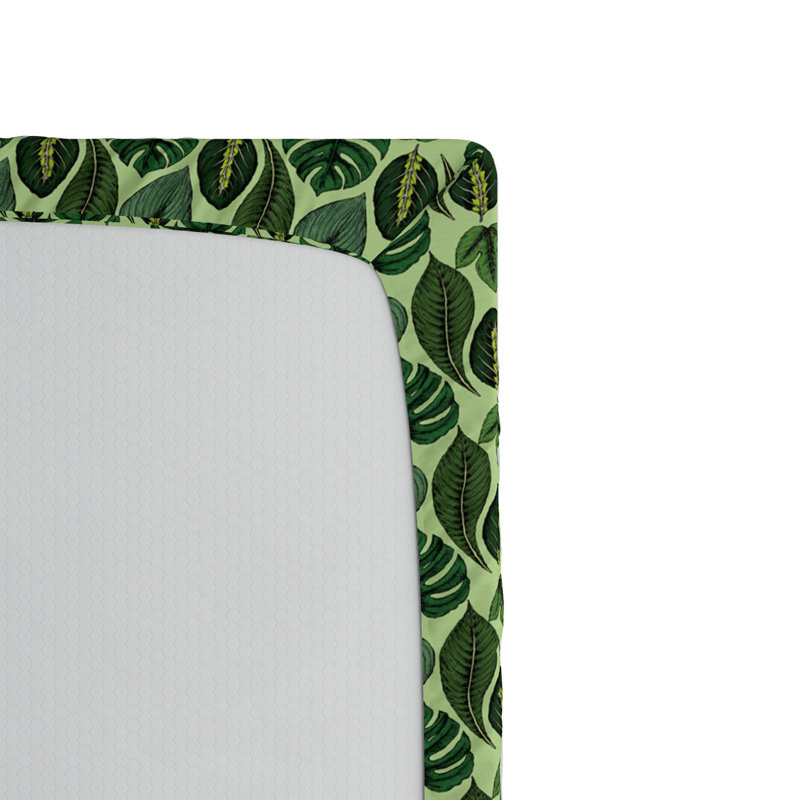 Microfiber Floral Fitted Sheet, Twin Fitted Sheet