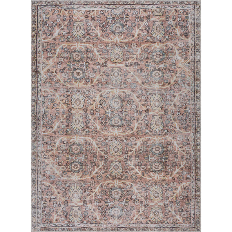 Oriental Indoor Rug, Rectangle 6'7" x 9'