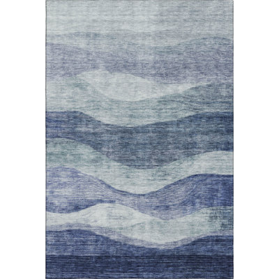 Premium Machine Washable Krause AMF1141 Swirls Rug