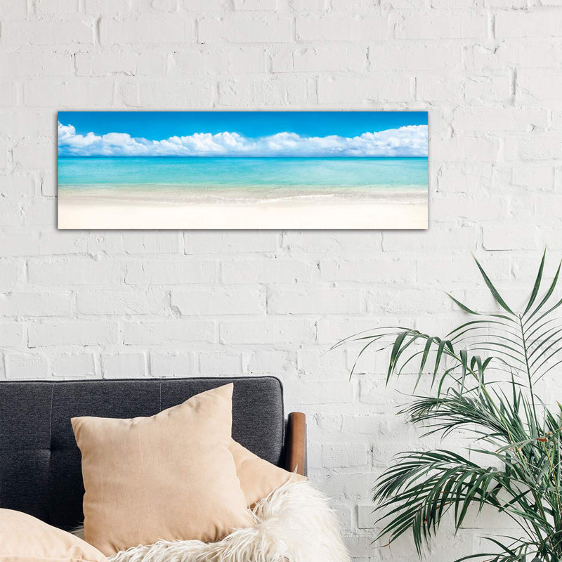 Beach Panorama, Bora Bora, French Polynesia by Jan Becke - Wrapped Canvas Panoramic Print
